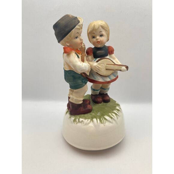 VTG Hummel Like Musical Rotating Base Kids Playing Instruments Figures Works - Picture 5 of 5
